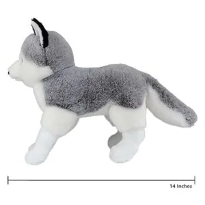 ICE KING BEAR Animal de peluche realista siberiano Husky_2
