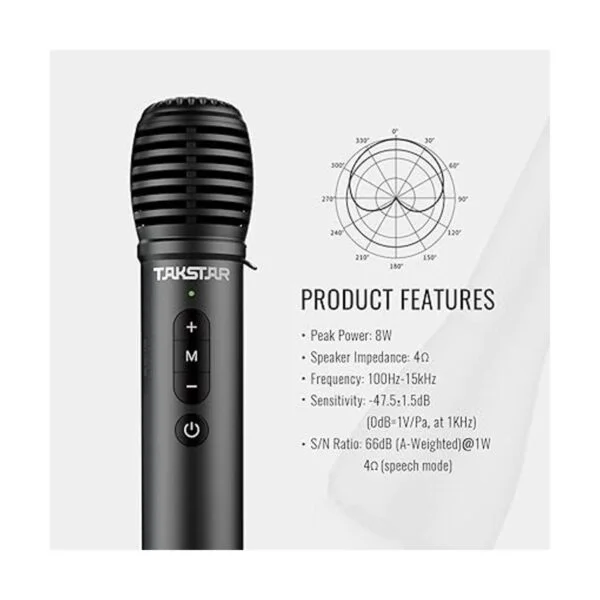Micrófono inalámbrico Bluetooth 2 en 1 y amplificador de_2