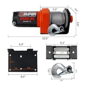 ZESUPER Kit de cabestrante eléctrico con control remoto_5