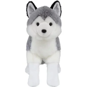 ICE KING BEAR Animal de peluche realista siberiano Husky_3