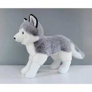 ICE KING BEAR Animal de peluche realista siberiano Husky_5