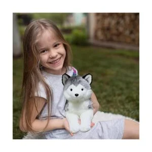 ICE KING BEAR Animal de peluche realista siberiano Husky_6