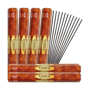 Paquete de varillas de incienso ámbar e incienso con_5
