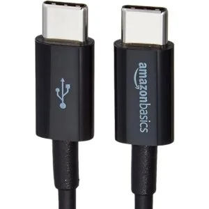 Cable de carga USB tipo C a USB tipo C 2.0 3 pies negro_3