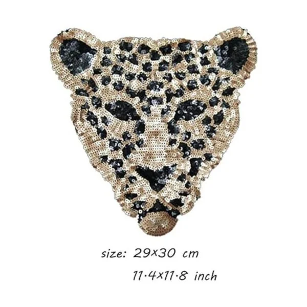 Artem Parche de cabeza de leopardo 1 pieza con_2