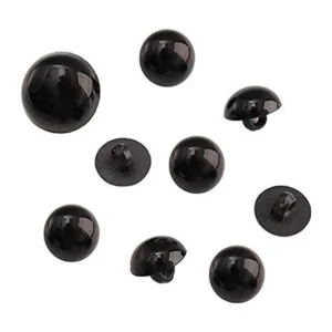 200 piezas de botones de seguridad negros con ojos de_1