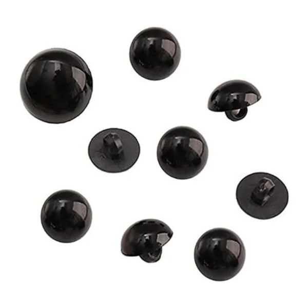 200 piezas de botones de seguridad negros con ojos de_1