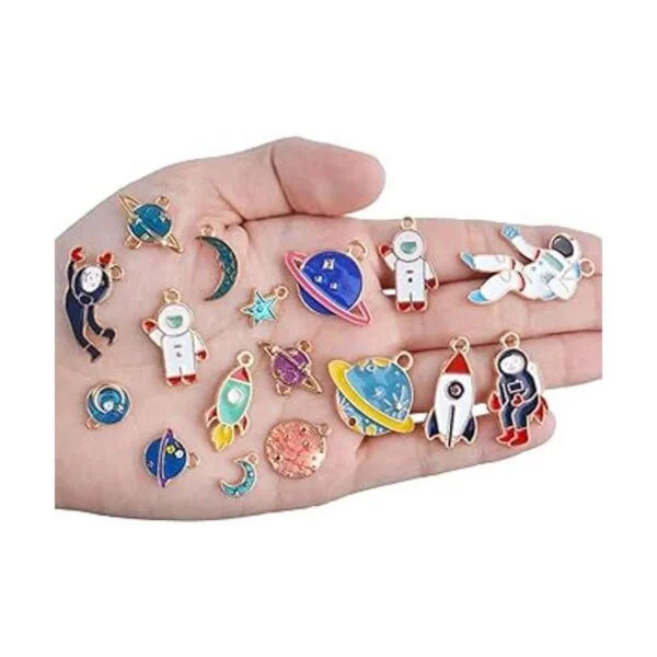 Abalorio con temática espacial 20 piezas de esmalte