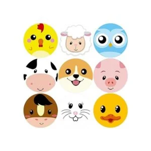 Etiqueta engomada del animal de la granja perforada 200pcs_2