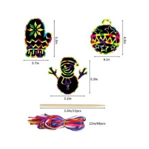 DIY Scratch Art Papel 48 piezas de manualidades de