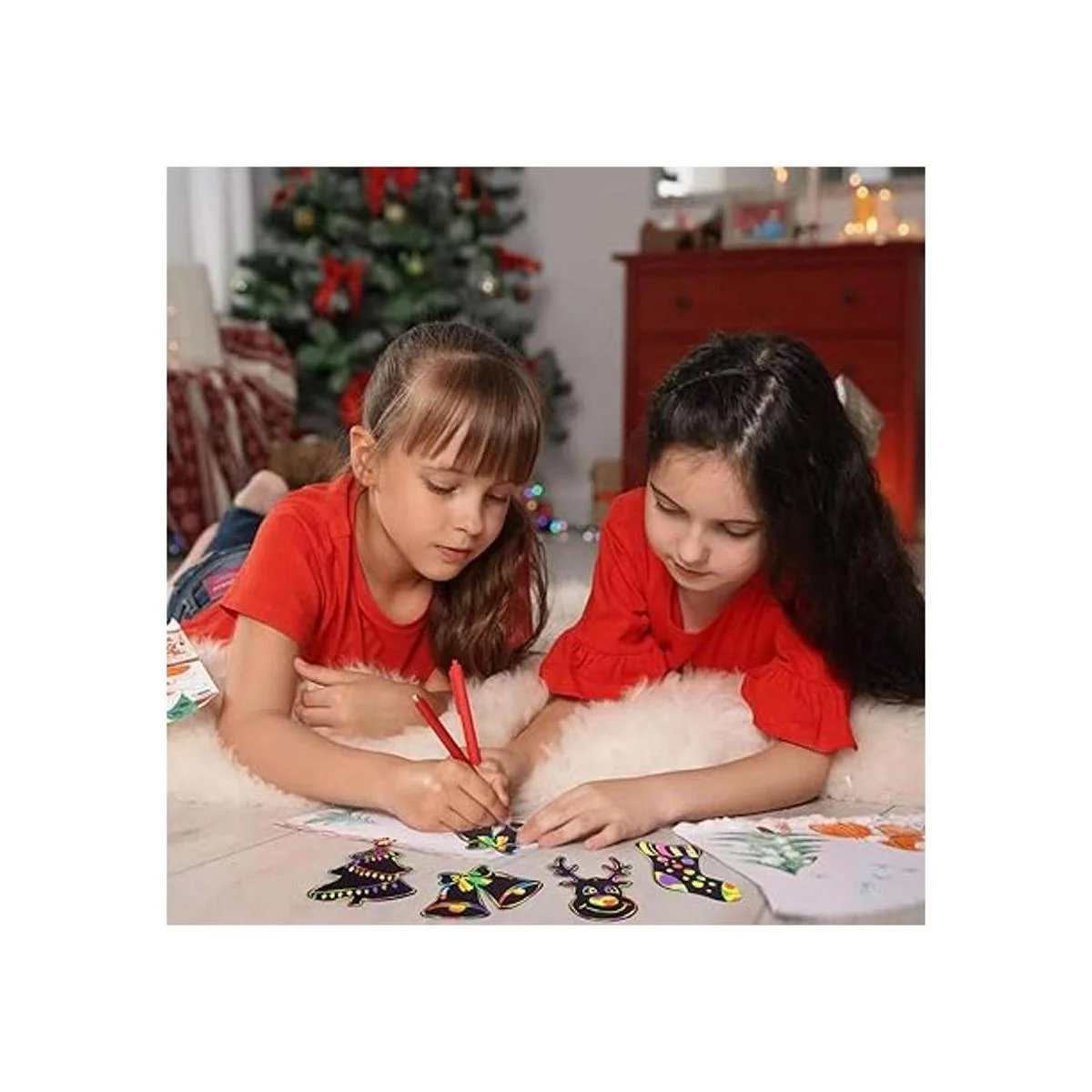 DIY Scratch Art Papel 48 piezas de manualidades de