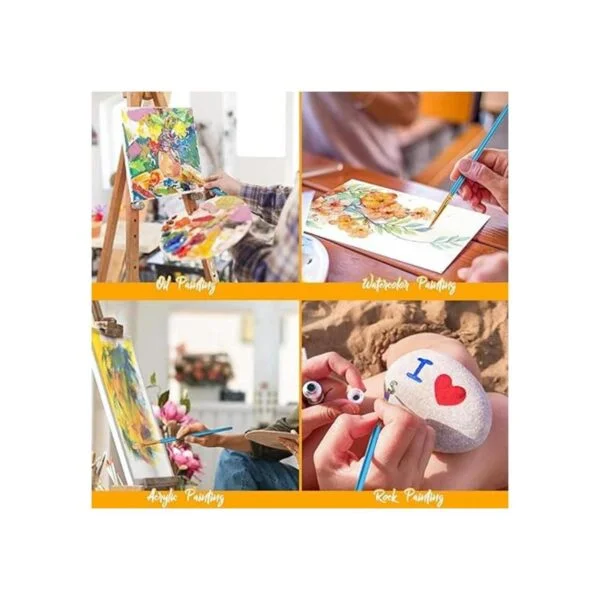 Soucolor Juego de pinceles de pintura acrílica 20 piezas
