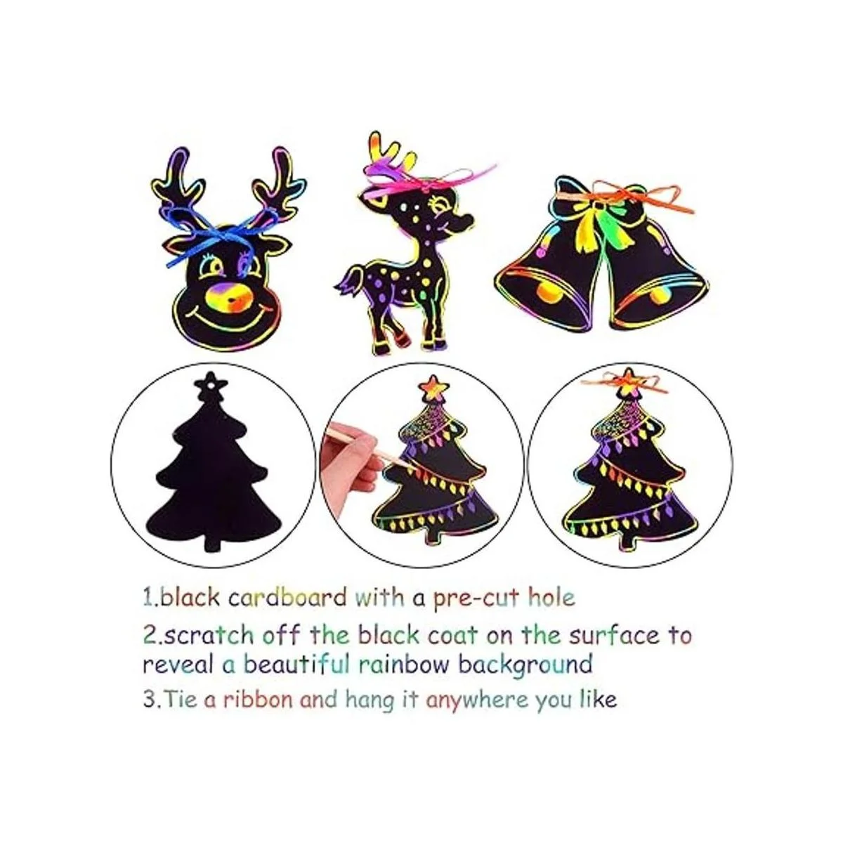 DIY Scratch Art Papel 48 piezas de manualidades de