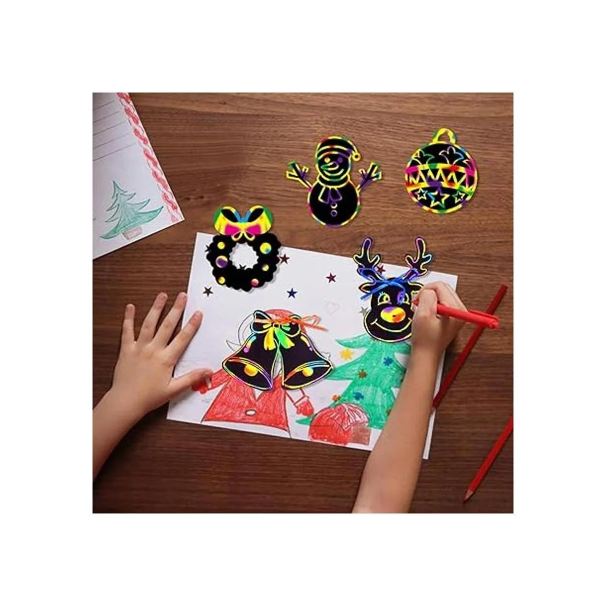 DIY Scratch Art Papel 48 piezas de manualidades de