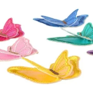 Varios colores 12 parches de mariposa 3D para coser en_3