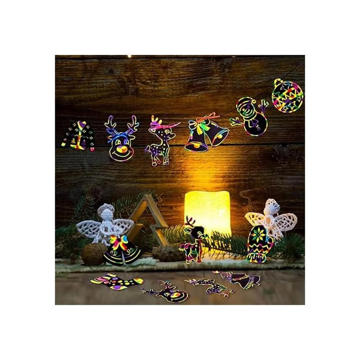 DIY Scratch Art Papel 48 piezas de manualidades de