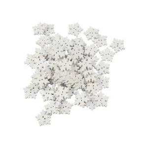 Mahaohao Botones de copo de nieve blancos surtidos_1
