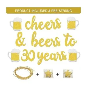 Decoraciones de cumpleaños número 30 para élella regalos