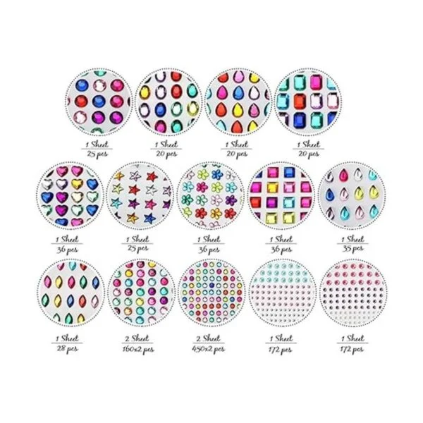 Jewel 1852 pegatinas autoadhesivas para manualidades