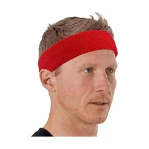 Diadema de sudor para hombres y mujeres bandas de tela de_1