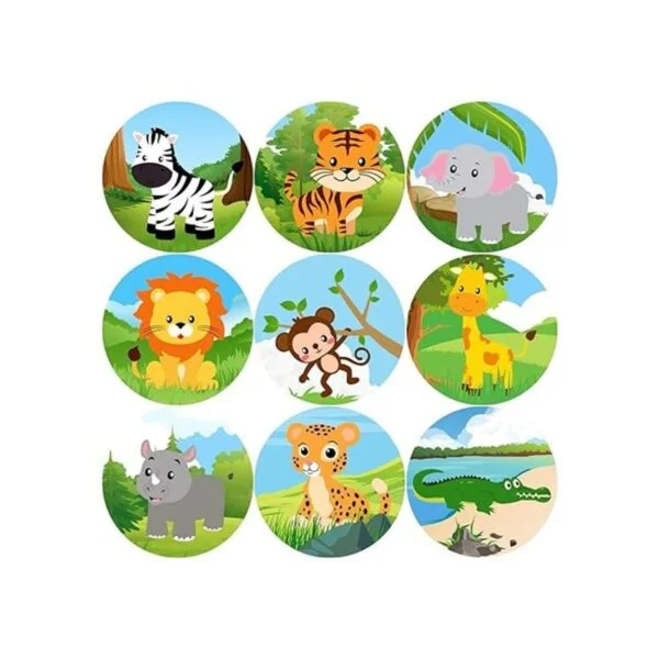 Pegatina de animales del zoológico 200 unidades_2