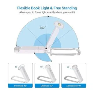 DEWENWILS Luz de lectura recargable por USB 2 niveles de_4