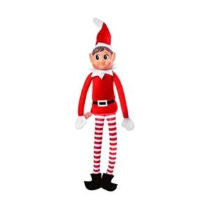 Juguete de peluche de elfo navideño que se comporta mal_1