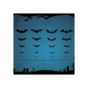 68 piezas de decoración de pared de murciélago_6