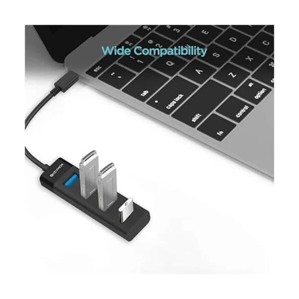 KEYMOX Hub USB C de 4 puertos adaptador tipo C de tamaño_4