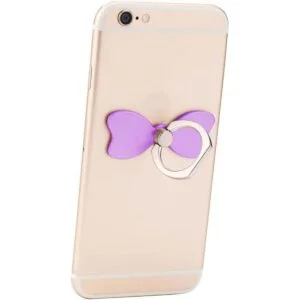 teléfono celular soporte de anillo dorado rosa brillante_2