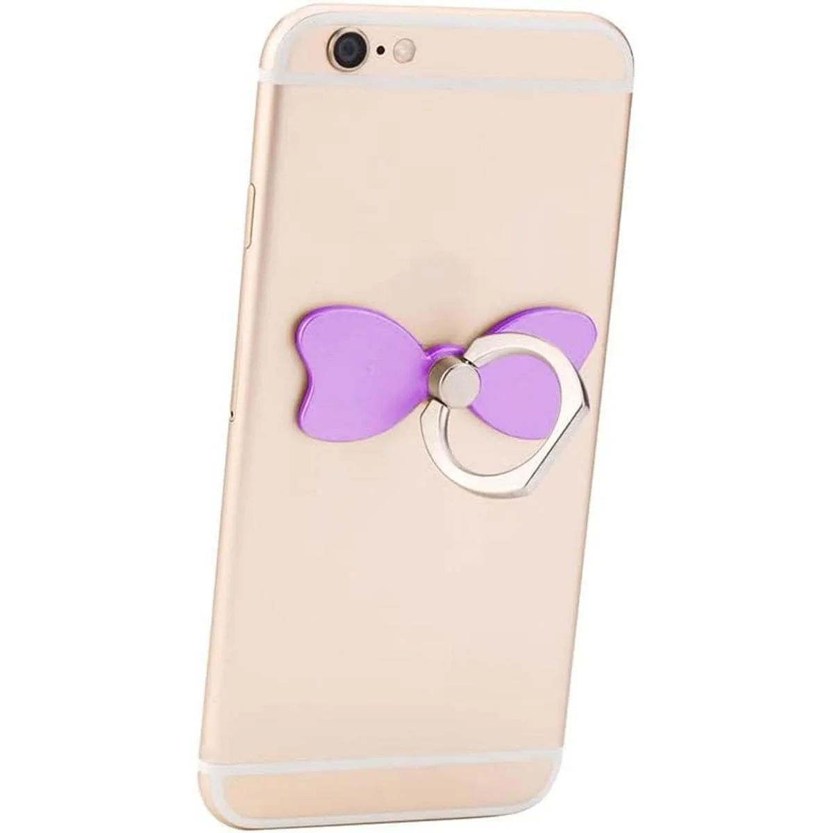 teléfono celular soporte de anillo dorado rosa brillante_2