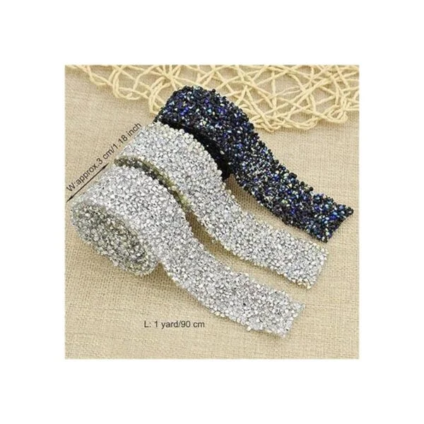 EORTA 1 yarda x 1.2 in borde de cuentas de diamantes de_2
