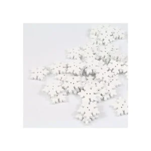 Mahaohao Botones de copo de nieve blancos surtidos_2