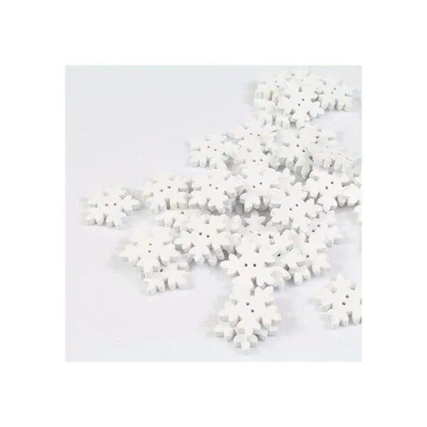 Mahaohao Botones de copo de nieve blancos surtidos_2