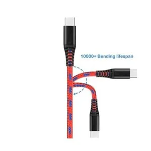 Cable de carga rápida USB tipo C paquete de 2 cables de_2