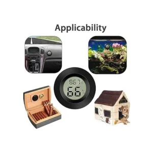 Meggsi Paquete de 2 mini termómetros de higrómetro digital_2