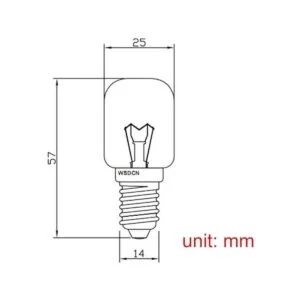 Paquete de 2 bombillas WSDCN E14 T25 de 25 W 120 V 125_2