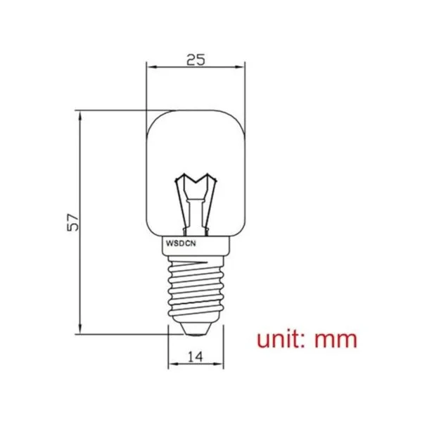 Paquete de 2 bombillas WSDCN E14 T25 de 25 W 120 V 125_2
