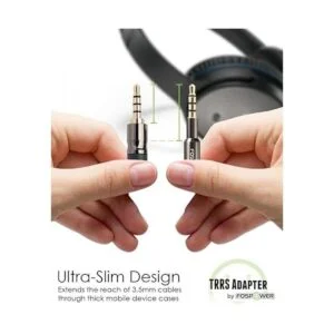 FosPower Adaptador de audio en estéreo TRRS de 4_4