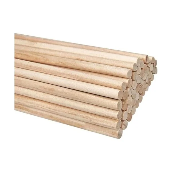 Varillas largas de madera natural sin acabar paquete de_3