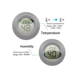 Meggsi Paquete de 2 mini termómetros de higrómetro digital_3