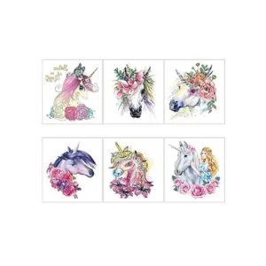 Tatuajes temporales de unicornio para niños y niñas 45_5