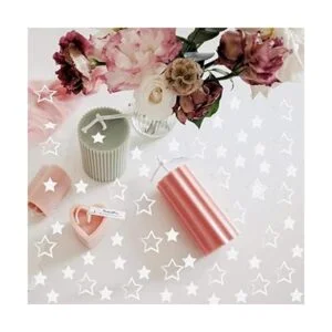 Confeti de estrellas Plateado_5