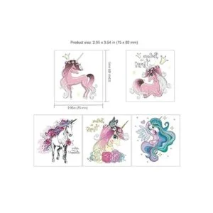 Tatuajes temporales de unicornio para niños y niñas 45_3
