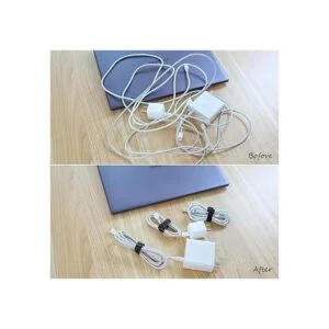 OneLeaf 80 bridas reutilizables para cables color negro_2