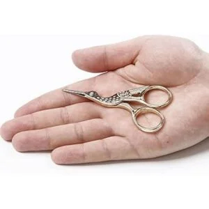 BIHRTC Tijeras clásicas de acero inoxidable dorado de 3.6