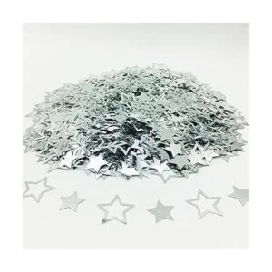 Confeti de estrellas Plateado_4