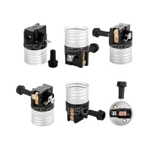 Paquete de 2 enchufes de repuesto de 3 vías para lámpara_4