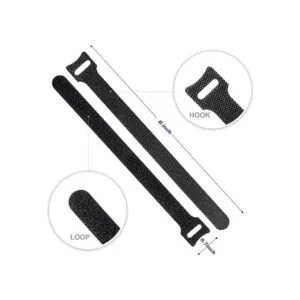 OneLeaf 80 bridas reutilizables para cables color negro_3