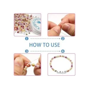 TOAOB 1000 cuentas de perlas de vidrio de 0.157 in